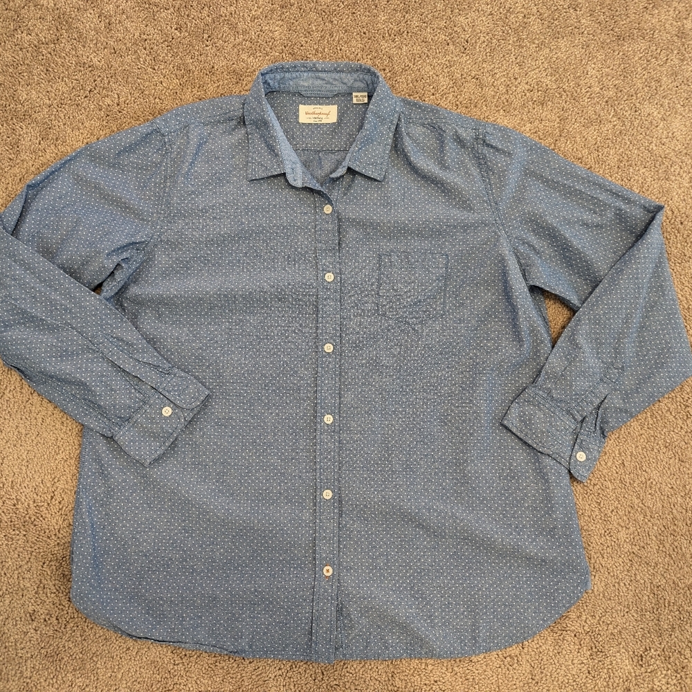 Weatherproof button up blue 2 X